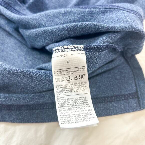 Old Navy Blue Built-In Flex Polo Shirt Men’s Large Short Sleeve Cotton Blend - Picture 2 of 4